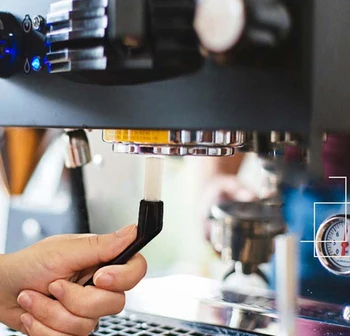 Kavos Teptuku Espresso Kavos Aparato Valymo Šepetys Mašina, Kavos Nešvarumus Valymo Šepetys Plastikinė Rankena Švaresnis Įrankiai, Reikmenys
