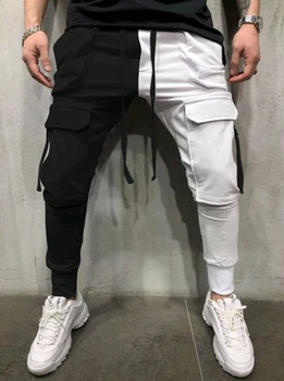 Kelnės Vyrams 2021 M. Pavasarį ir Rudenį Naujas Vyrų Prisiūta Sweatpants Multi-pocket Pririšti Hip-Hop Poilsiu vyriškos Kelnės