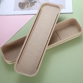 Kviečių šiaudų nešiojamų stalo įrankių rinkinys plastiko peiliai 3-piece set keliauti kviečių peiliai ekologišką lengvas