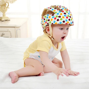 Kūdikių Apsauginis Skrybėlę Reguliuojama Medvilnės Baby Galvos Apsaugos Trinkelėmis Šalmas Anti-Guzas Galvos Saugos Produktas, Vaikams, Vaikas, Bamblys