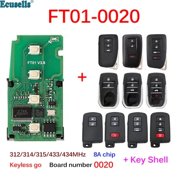 Lonsdor FT01-0020 plokštės skaičius 0020 312/314/433MHz 8A Chip Smart Nuotolinio Klavišą PCB už 