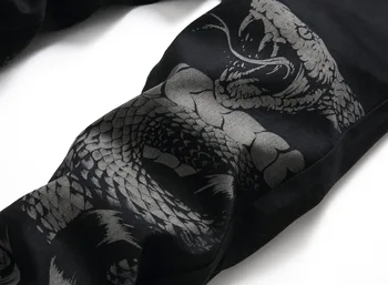 Naujas Stilius, Spausdinta Džinsai Vyrai Karšto pardavimo Dizaino Gyvatės Galvos Modelio Paveikslas Džinsinio audinio Kelnės Vyrų Slim Black Tiesiai Slim Džinsai Medvilnės