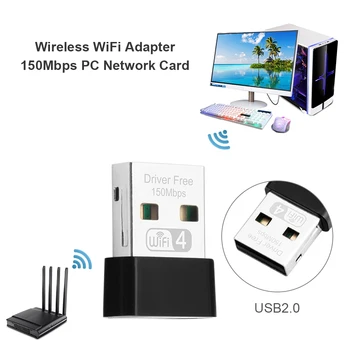 WD-1513E USB WiFi Adapteris, skirtas PC 150Mbps 2.4 GHz) Belaidžio Tinklo Kortelė, Adapteris Wi-Fi Imtuvas, skirtas 