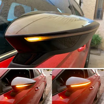 Šoninis Veidrodis Indikatorių Indikatorius LED Dinaminis Posūkio Signalo Lemputė Seat Leon III 5F ST FR Cupra Arona KJ7 2013 2017 2019