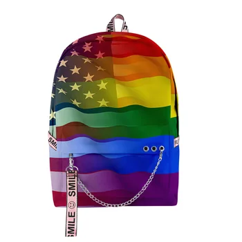 2020 Naują Atsitiktinis LGBT kuprinė Kuprinę Vyrų/Moterų Pečių Kelionės Krepšys Spausdinti Hip-Hop Paauglių Mergaičių krepšys
