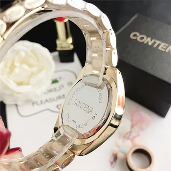 Aukso Žiūrėti Moterų, Prabangos Riešo Žiūrėti Multi Dial rožinė Aukso, Sidabro Vandeniui Nerūdijančio Plieno Watchband Suknelė Laikrodis zegarek damski