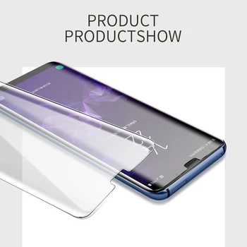 100D UV Skysti Klijai Stiklo Samsung Galaxy A51 A71 A50 A30 A20 A70 A80 A90 A10 M10 M20 M30 Screen Protector, Plėvelės Su UV Šviesos