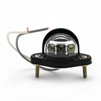 Automobilio Licencijos numerio ženklo Žibintas 6 LED Universali Vandeniui atspari Dulkėms Mažas Licenciją Plokštelės Šviesos Sunkvežimių Priekaboms, Auto Šildomi Priedų