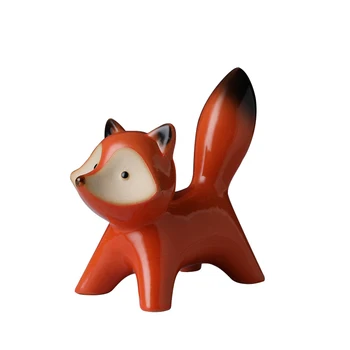 Viena Pora Mielas Keramikos Fox Statulėlės Statula Mielas Gyvūnų Apdailos Namų Stalo Kambarį Lentynos, Papuošalų Kūrybos, Vaikų Dovanų