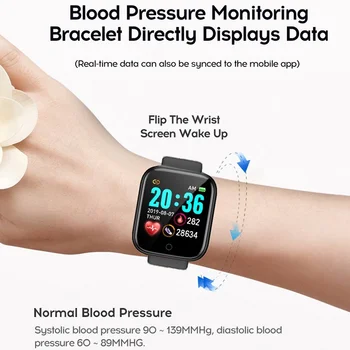 Smart Watch Vyrai Moterys Smartwatch Širdies ritmas, Kraujo Spaudimo Monitorius Fitness Tracker Žiūrėti Smart Apyrankės, skirta 