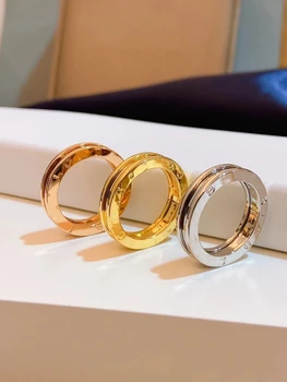 S925 Sterlingas Sidabro moterų žiedas, mados, tendencijos, 1:1, vyriški spiral keramikos žiedas karalius, 2021 Valentino Dienos dovana, papuošalai