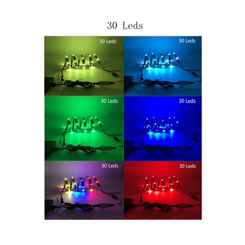 RGB USB LED Juostelės WS2812B Adresuojamo Pikselių Juosta 14Keys Nuotolinio valdymo pultelis TV Atgal Pagal Kabineto Lempos DC5V 1m/2m/3m/4m/5m