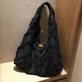 Totalizator krepšiai moterims, piniginės ir rankinės prabangos dizaineris pečių maišą atsitiktinis drobė maišelis moterų Didelės talpos kelionės Pirkinių Krepšys