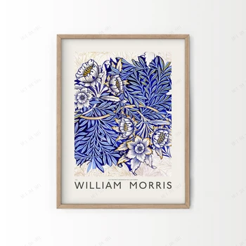 William Morris Spausdinti Gėlių Sienos Meno Gėlių spausdinti William Morris Plakatas Modernios Spausdinimo Abstrakčios Drobės Meno Tulpių Gluosnio Indigo