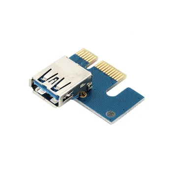 60CM PCIE 1X Iki 16X PCI Express Stove Kortelę Miner Mašina Apsaugos nuo viršsrovių, USB Kabelis SATA 4 Pin Maitinimo Laidą QJY99