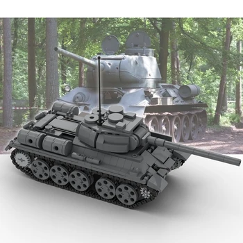 511pcs Sovietų Sąjungos T-34(85) Vidutinis Tankas Blokai WW2 Karinės Technikos 468pcs T-34(76) Mūšis Transporto priemonės Armijos SS Plytos