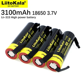 10VNT LiitoKala Lii-31S 18650 Baterija 3.7 V/4,2 V Li-ion 3100mA 35A Galios daugkartinio Įkrovimo baterija didelės drenažo įrenginius+PASIDARYK pats nikelio