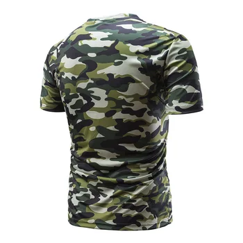 Karšto Pardavimo T-shirt vyrams Vasaros 2021 Naujų Karinių Kamufliažas T marškinėliai Vyrams Medvilnės trumpomis Rankovėmis Viršūnes Tees Atsitiktinis V-kaklo marškinėliai 30wy