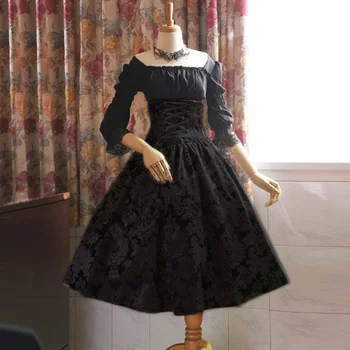 Įkvėptas Rūmuose Princesė Saldus Lolita Dress Senovinių Nėrinių Kratinys Viduramžių Suknelė Kawaii Girl Gothic Lolita Op Loli Suknelės