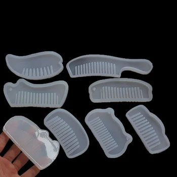 3D Skaidrios Silikoninės Šukos, Pelėsiai Epoksidinės Dervos Formų Skirti 