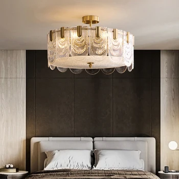 Vario post-šiuolaikinės Amerikos kambarį šviestuvo šviesos prabangos atmosferą miegamajame paprasta dizainerio kūrybos prabanga