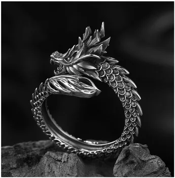 2021 тенденция retro dragon žiedai vyrų madinga vyras valdinga perdėti atidarymo vyras Кольцо rodomojo piršto žiedai, bižuterijos