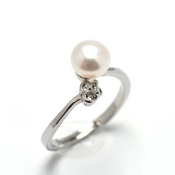 6-7mm AAA Kokybės Gėlo vandens Dirbtiniu būdu išaugintų perlų Perlų Žiedas Moterims
