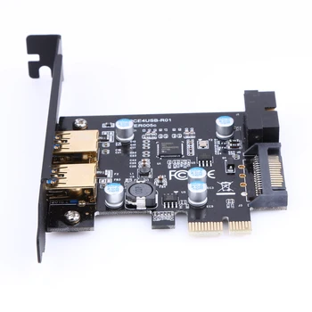 Super greitis PCI-E, USB 3.0 2 USB jungtys PCI Express Plėtros Kortelę ar 19-Pin Maitinimo Jungtis Paramos PCIE 1X 4X 8X 16X
