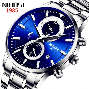 2020 NIBOSI Mens Relogio Masculino Laikrodžių Mados Top Brand Prabangių Verslo Automatinė Kvarciniai Laikrodžių Vyrams, Atsitiktinis Vandeniui Žiūrėti