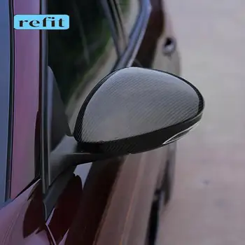 Anglies pluošto galinio vaizdo veidrodžio korpuso apsauga, dekoratyvinis dangtelis Alfa Romeo Giulia Stelvio Automobilių Reikmenys