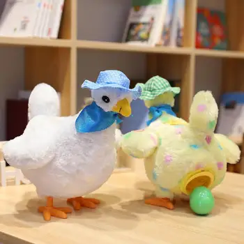 Juokinga Elektros Vištiena Įdaryti Pliušinis Gyvūnų Žaislai Dedeklių Vištų Kiaušinių Purus Sukrėstas Anti-stresas Įtaisą Įdomus Žaidimas, Žaislai Vaikams