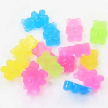 Mielas plonas gummy bear Modeliavimas maisto butas atgal dervos cabochons D I Y Miniatiūriniai Lėlių Dekoro Dalys