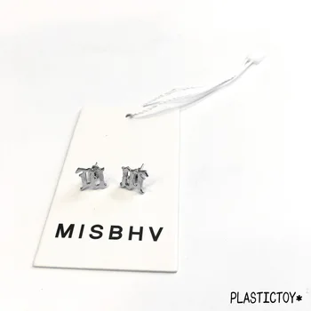 (PTOY*vietoje) Nepriklausomas MISBHV M stiliaus LOGOTIPAS auskarai auskarai 925 sidabras M žodis yra sidabro padengtą