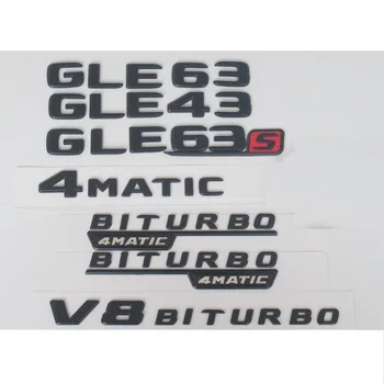 Butas Šrifto Juoda Kamieno Sparnas Raidžių Ženklelis Emblemos Emblema Emblemų Mercedes Benz GLE43 GLE63 GLE63s V8 BITURBO AMG 4MATIC
