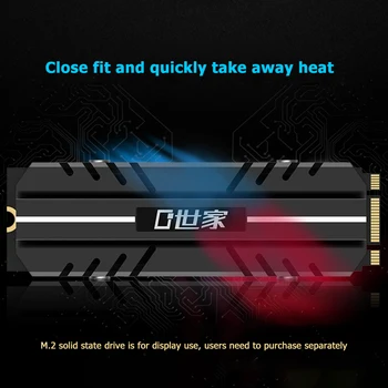 Pasyvus Šilumos Išsklaidymo Kietojo Disko M2-HS01 SSD Aušintuvas M. 2280 2 Heatsink Buitinių Kompiuterių Priedai