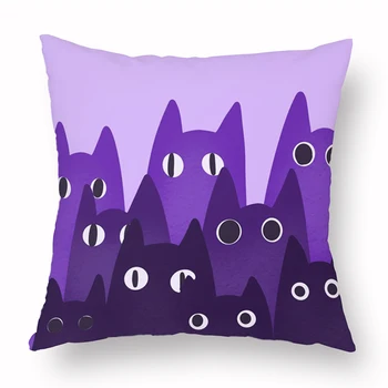 Undinė Geometrinis Violetinė Užvalkalas Dekoratyvinių Pagalvėlių, Sofa - 
