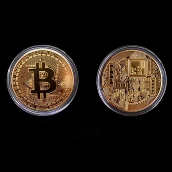 10VNT BITCoin Meno Kolekcija Kūrybos Suvenyrų Auksą, Padengtą Bitcoin Tiek Monetų Dovanų Fizinių Metalų Antikos Imitacija Sidabro Monetas