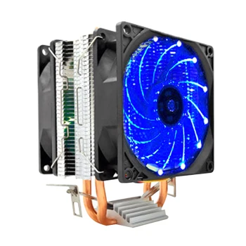 PC Kompiuteris Vandens Aušinimo Priedai 2 Variniai Šilumos Vamzdžiai Dual CPU Aušinimo Ventiliatorius Darbalaukio Aušintuvo Radiatoriaus Intel AMD