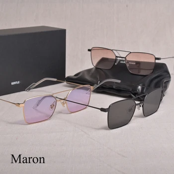2021 korėjos Naujas Mados GM akiniai nuo saulės moterims, vyrams Pilotas formos, ŠVELNUS Maron Akiniai nuo saulės moterims, vyrams Poliarizuota UV400 saulės akiniai