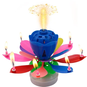 Muzikos Tortas, Žvakės Gimtadienio Tortas Gėlių Muzikos Žvakė Sukasi Gėlių Formos Pyragas Apdaila Vaikams Dovanų Šalis 