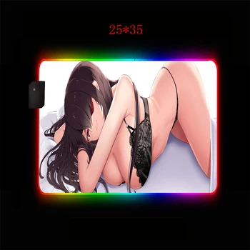 Anime Pelės Standard Mouse Pad Seksuali Mergina Rgb Nešiojamojo kompiuterio 