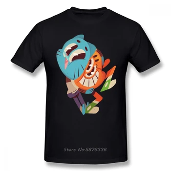 Neįtikėtinas Gumball T-shirt Pasaulyje, Neįtikėtinai Gumball 14 Gumball Pasaulyje, Ir Medvilnės Marškinėlius Grafinis T-shirt Tees Harajuku