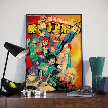 Japonų Animacinių filmų Anime skaičius Mano Herojus akademinės bendruomenės Meno Namų Sienų apdailai Nuotrauką, Vaikų Kambarys Žaidimo Kokybės Drobė, Tapyba Plakatai