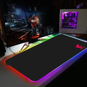 RGB Žaidimų Pelės Kilimėlis Kietas Aorus Modelis Stalinis Kompiuteris Kilimėlis Office Kilimų Žaidėjus Priedai LED Pelės Mygtukai su Apšvietimu Deskmat