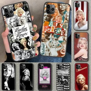 Seksualus Marilyn Monroe Telefono Padengti Korpuso iphone 5 5s se 2 6 6s 7 8 12 mini plus X XS XR 11 PRO MAX black tpu padengti tendencija