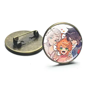 Emma Norman Ray Anime Duomenys Stiklo Apvalus Sagė Pažadėjo Neverland Surinkimo Sagė Pin Emblemos Maišą Drabužių Dekoravimas