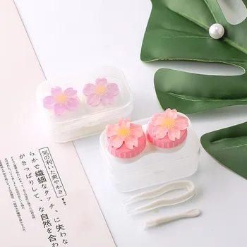 Gėlių Naujas Stilius Kontaktinių Lęšių Pincetu Siurbimo Stick Travel Kit Konteinerių Atveju Nešiojamų Kontaktinių Lęšių Dėžutė, skirta Moterims