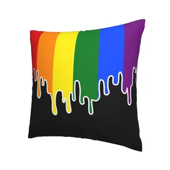 Gėjų Vėliavos Lašelinę Dizaino Pillowcover Namų dekoro LGBT Vaivorykštė, Lesbietės, Pagalvėlė Apima, Mesti Pagalvės Automobilių Spausdinimas