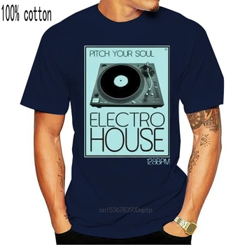 Šalis T-Shirt Electro, House, Techno DJ Juostos Ed Muzikos Dovanų Žmogus Kietas Plokštė Didelio Dydžio Marškinėliai, Topai