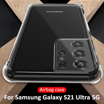 Oro pagalvė Atveju, Samsung Galaxy F62 S21 A12 A42 A52 Plius Skaidrios TPU Galinio Dangtelio Samsung s21 Ultra Plus A52 A42 A12 F62 5G